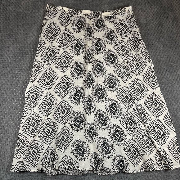 Coldwater Creek Women's Reversible Skirt Size XL (16) Black White Abstract Artsy - Picture 1 of 6